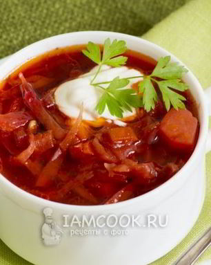 Вегетарианский борщ с семечками