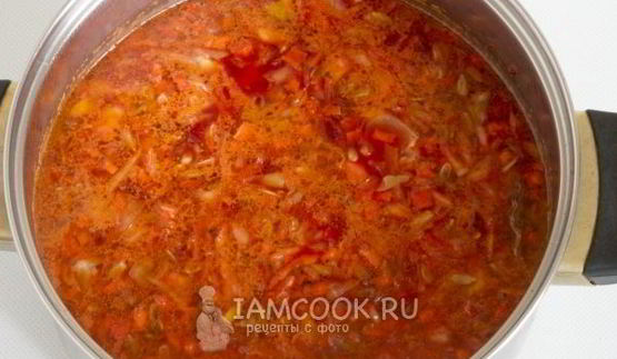 вегетарианский борщ с семечками