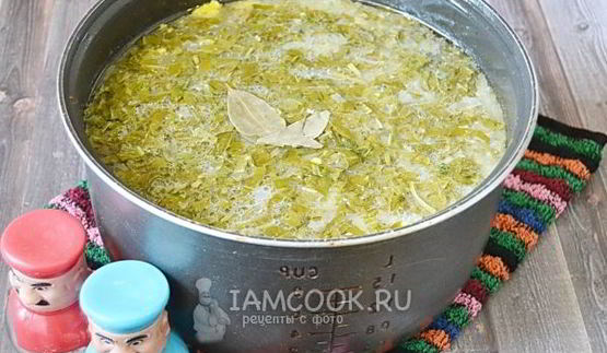 зеленый борщ в мультиварке