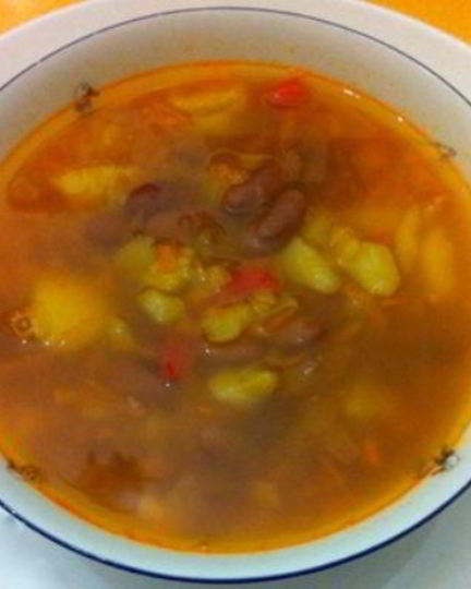 Рецепт фасолевого супа на мясном бульоне