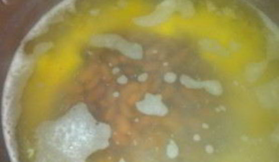 фасолевый суп на мясном бульоне