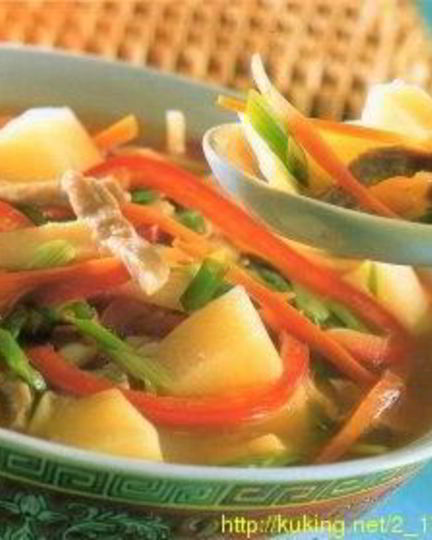 Рецепт китайского бульона с картофелема и свининого