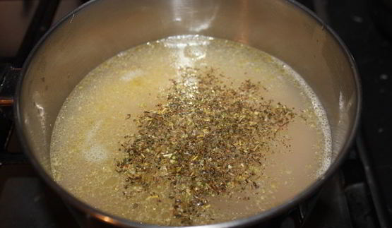 пшеничная каша на курином бульоне