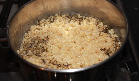 пшеничная каша на курином бульоне