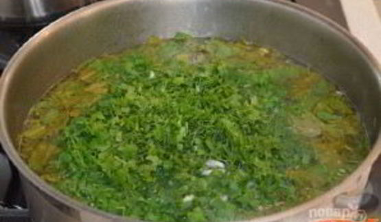 щавелевый суп на мясном бульоне