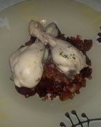 Соевое гречотто с куриными ножками в классическом бульоне