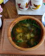 Суп из щавеля на курином бульоне