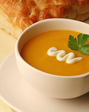 Суп из тыквы на овощном бульоне