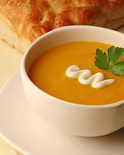 Рецепт супа из тыквы на овощном бульоне
