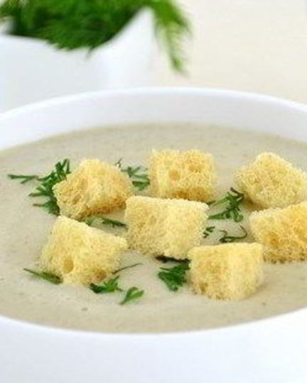 Рецепт супа-крема из опят на курином бульоне