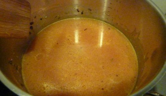 суп на курином бульоне с мускатной тыквой и луком