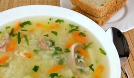 суп на курином бульоне