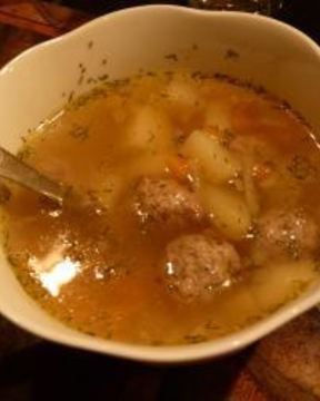 Быстрый суп с фрикадельками
