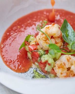 Гаспачо с креветками