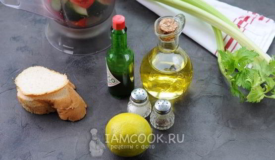 гаспачо с печенью трески