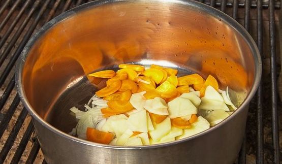 гороховый крем суп с беконом