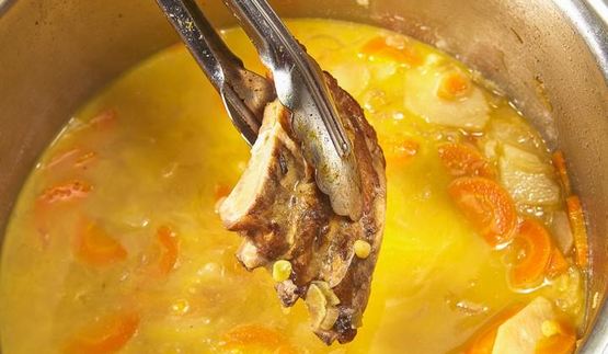 гороховый крем суп с беконом