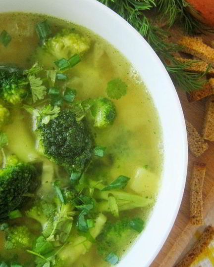 Рецепт горохового супа с брокколи