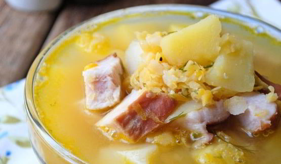 гороховый суп с копченой курицей