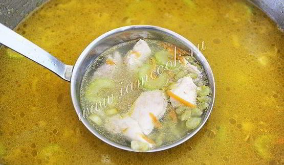 гороховый суп с куриными бедрами