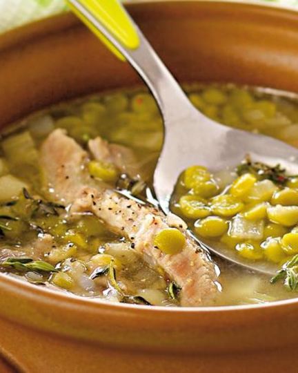 Рецепт горохового супа со свиной рулькой