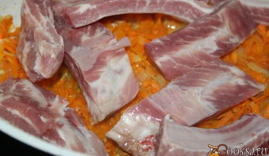 гороховый суп со свиными ребрышками