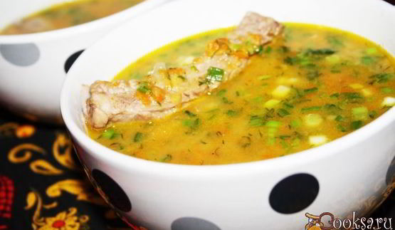 гороховый суп со свиными ребрышками