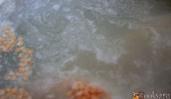 куриный суп с зеленым горохом и чечевицей бобовый дуэт