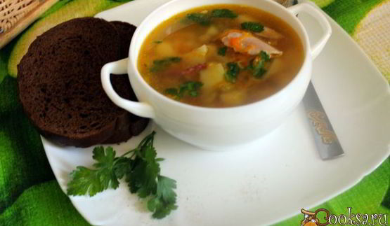 куриный суп с зеленым горохом и чечевицей бобовый дуэт