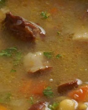 Суп гороховый с копченостями