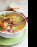 Суп гороховый с копчеными ребрышками