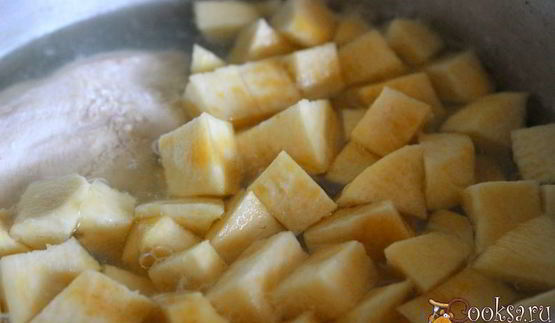 суп из зеленого гороха с репой