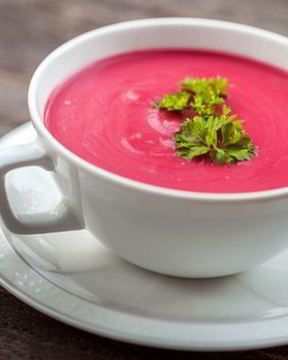 Холодный крем-суп из свеклы