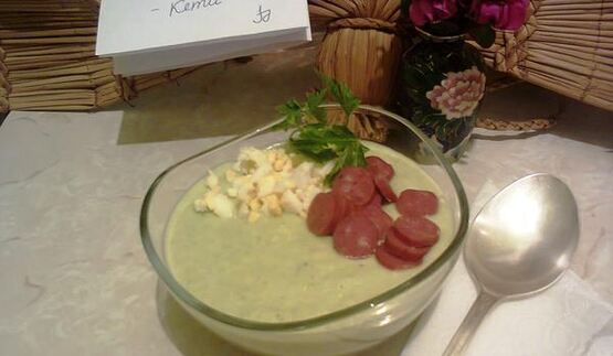 холодный суп-пюре из бруссельской капусты