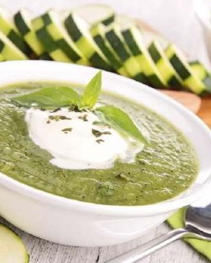 Рецепт холодного супа-пюре из кабачков