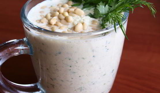 холодный суп-пюре из кольраби