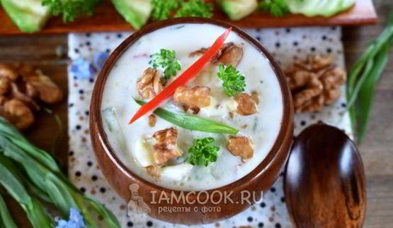 суп таратор с авокадо и тархуном