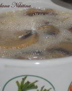 Молочный суп с грибами