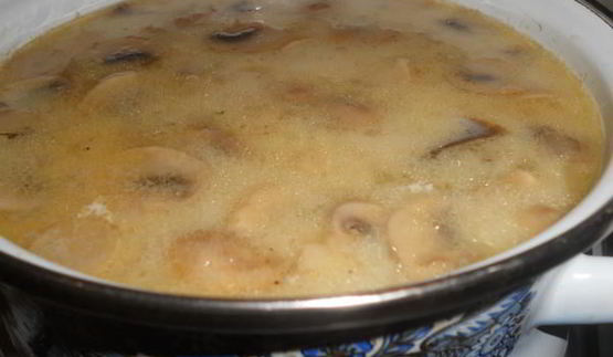 молочный суп с грибами