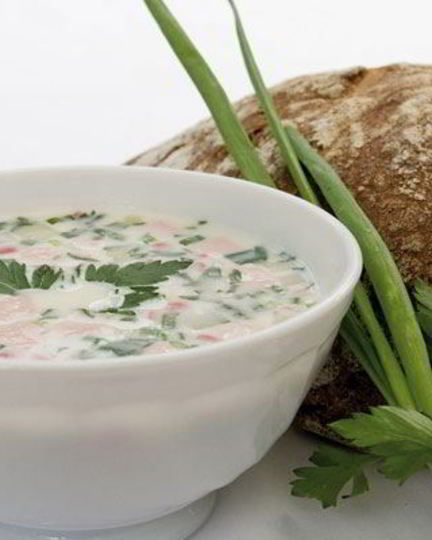 Рецепт окрошки классической с колбасой на воде