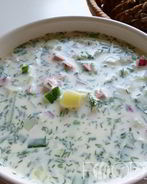 Окрошка классическая с колбасой