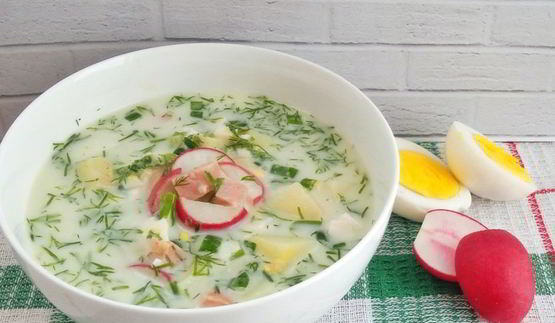 окрошка на газированной минеральной воде