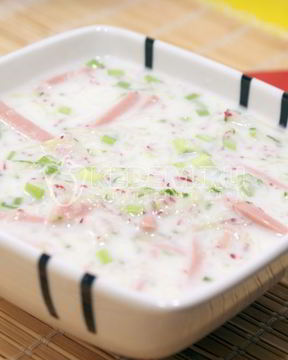 Окрошка на кефире и минералке