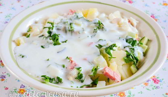 окрошка на кефире