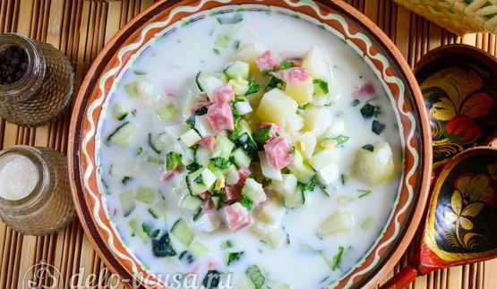 окрошка на кефире