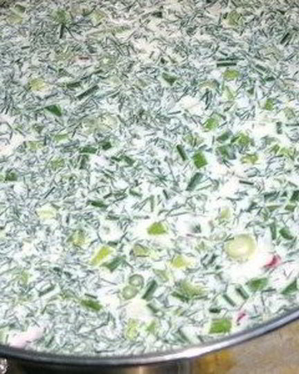 Рецепт окрошки на курином бульоне с редисом