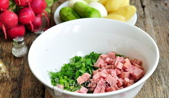 окрошка на минералке с майонезом