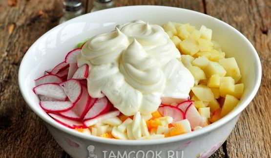 окрошка на минералке с майонезом