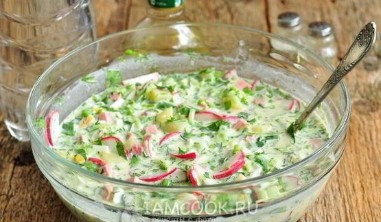 окрошка на минералке с майонезом