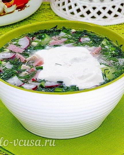 Рецепт окрошки на сыворотке